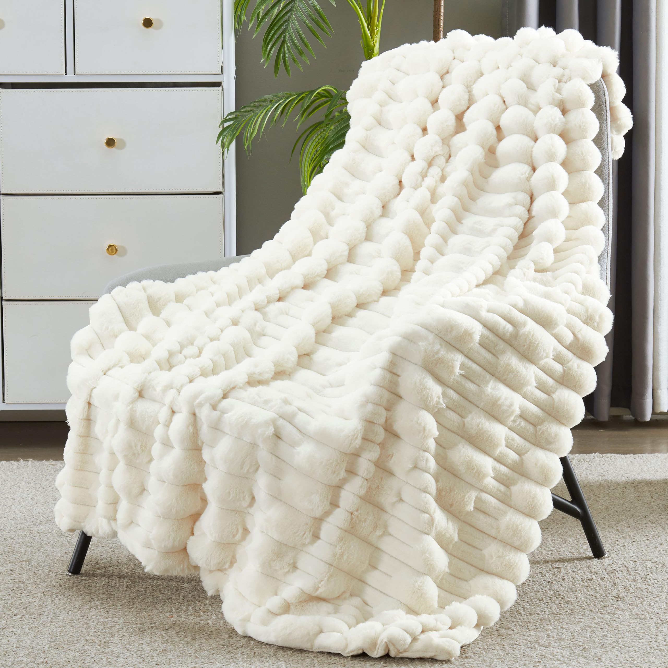Modern Beige Throw Pillow — 50"