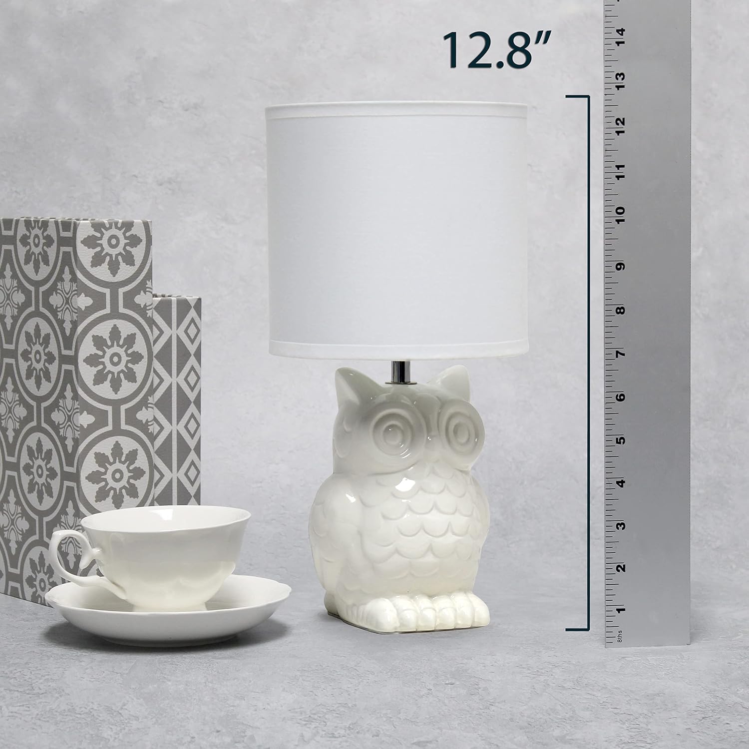 Modern White Desk Lamp — 12.8" - View 4