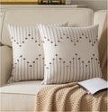 Boho Beige Throw Pillow Cover — 20" — Coffee Beige