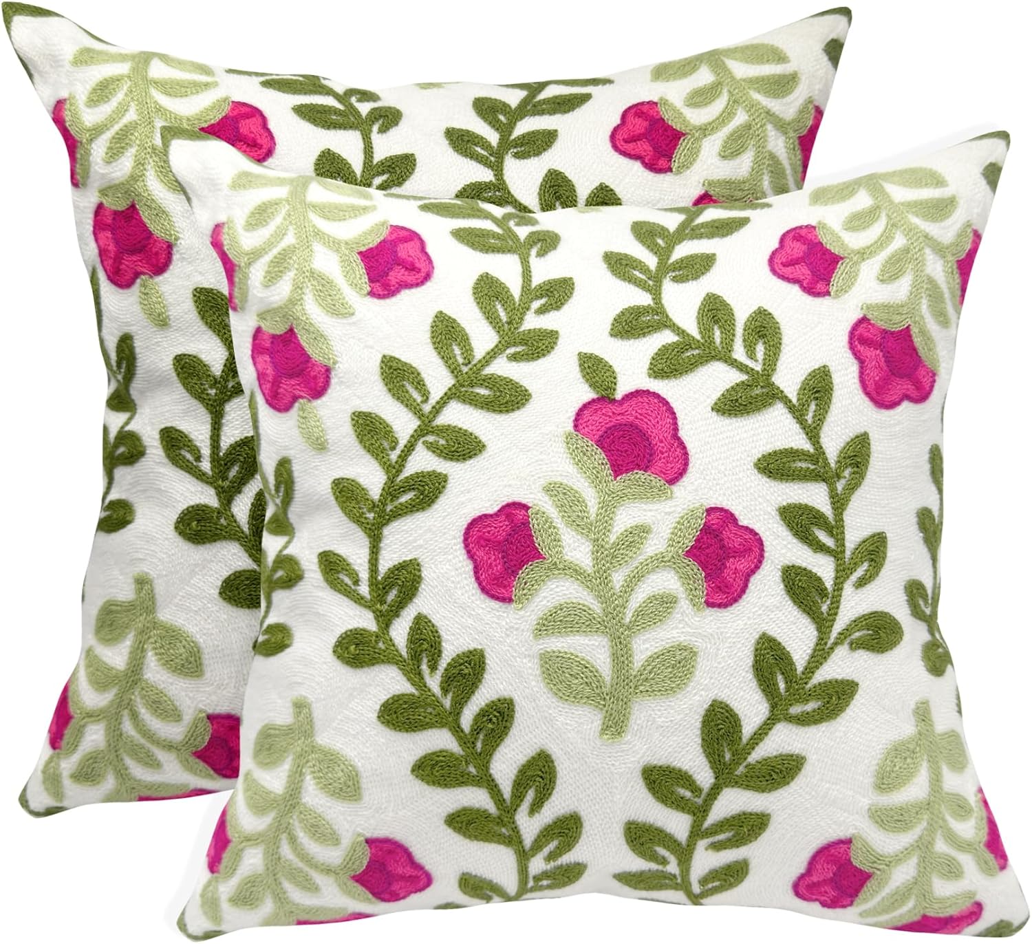 Tufted Boho Blue Throw Pillow Cover — 18" — 20" x 20" (Pack of 2)