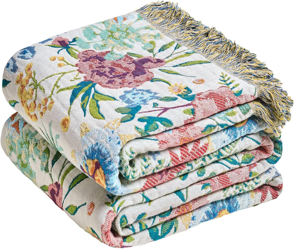Boho Blue Throw Pillow — 60" — Orchid