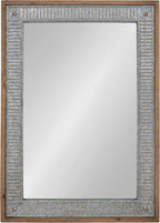 Farmhouse Brown Wall Mirror — 39" — 39"L x 27"W