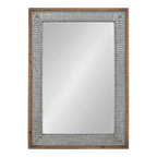 Farmhouse Brown Wall Mirror — 39"