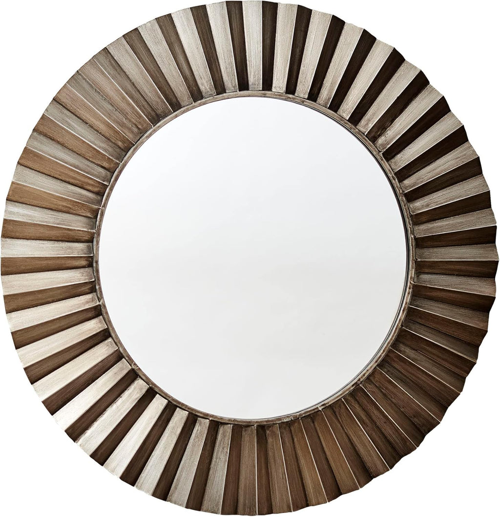 Round Metal Wall Mirror — Metal