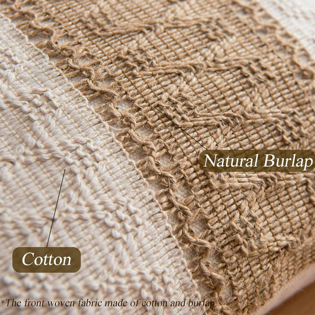 Boho Rattan Throw Pillow Cover — 18" - View 2