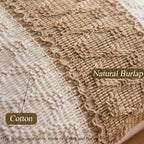 Boho Rattan Throw Pillow Cover — 18" - View 2