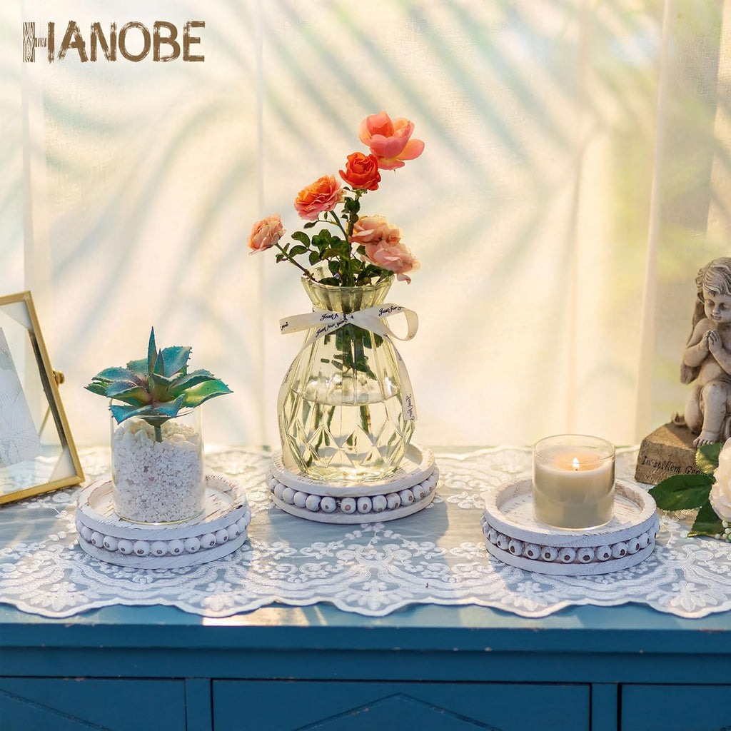 Farmhouse Wood Pillar Candle — 5.11" - View 7