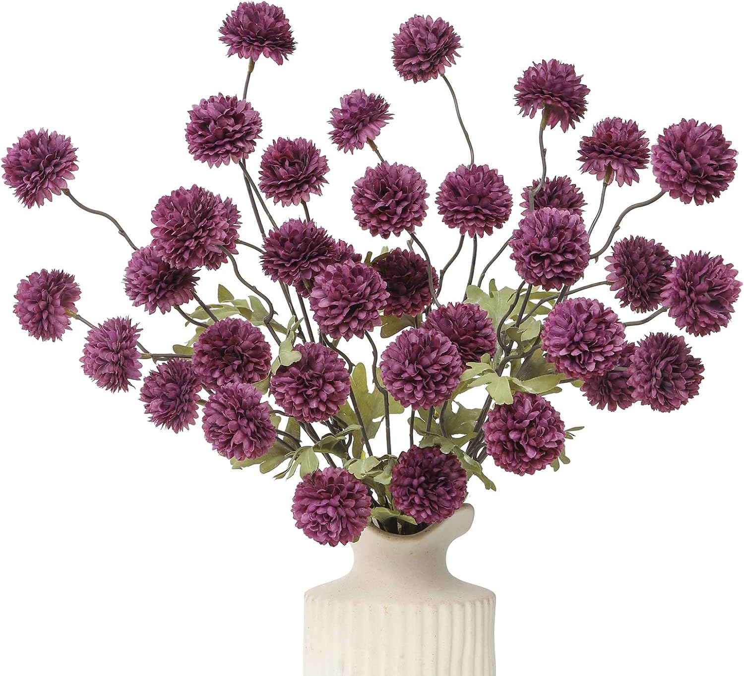 Beige Artificial Flowers — 6pcs