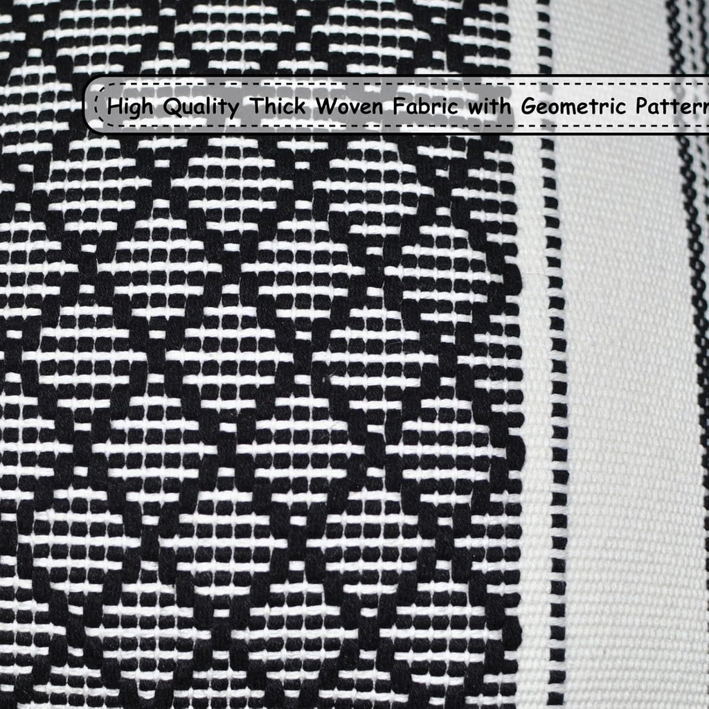 Boho Black Throw Pillow Cover — 20" - View 4