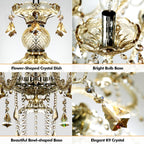 Adjustable Luxe Metal Chandelier — 35" - View 4