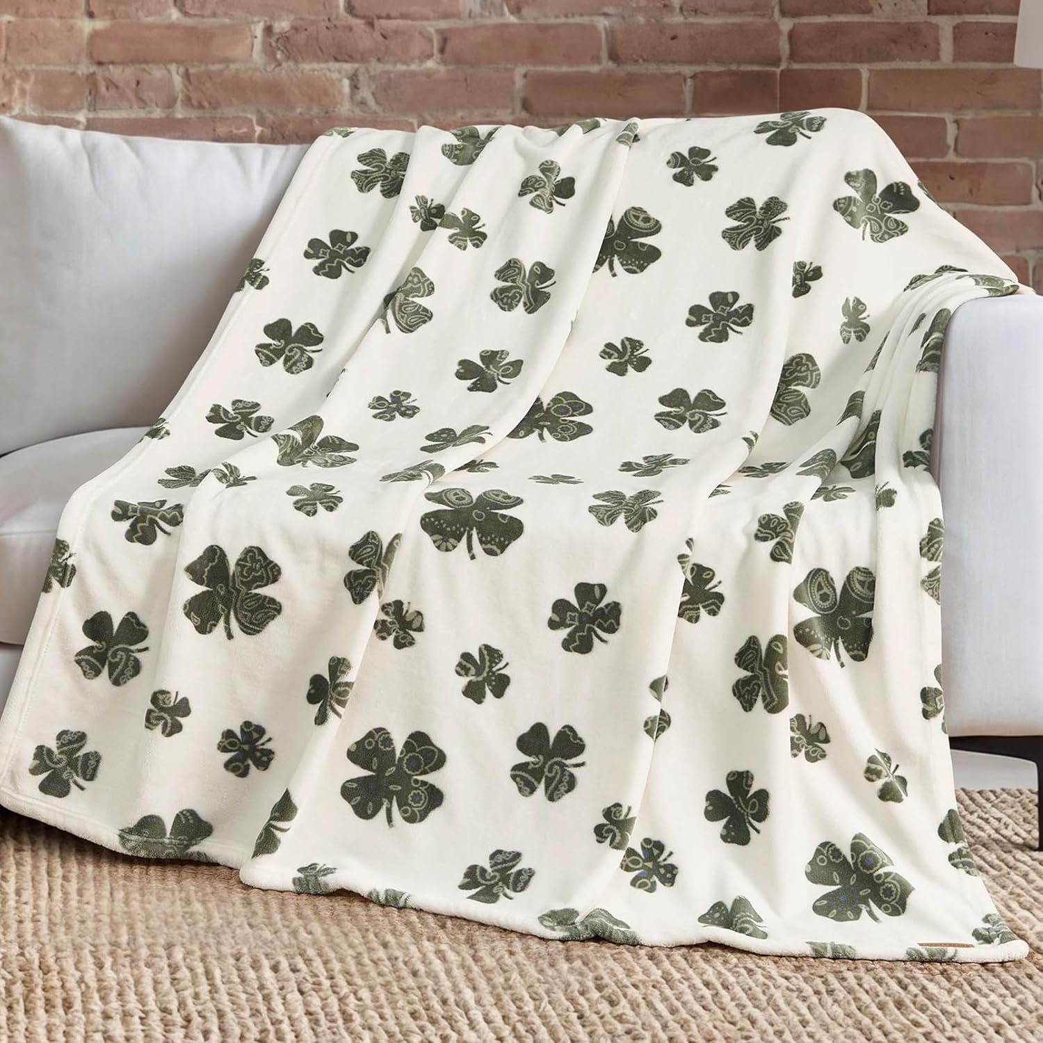 Beige Throw Pillow — 50" — Clover Ivory