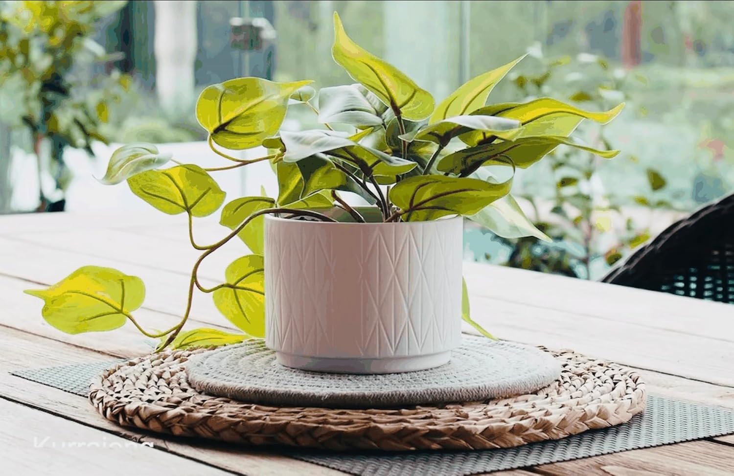 Farmhouse Ceramic Artificial Plant — 5" - View 3
