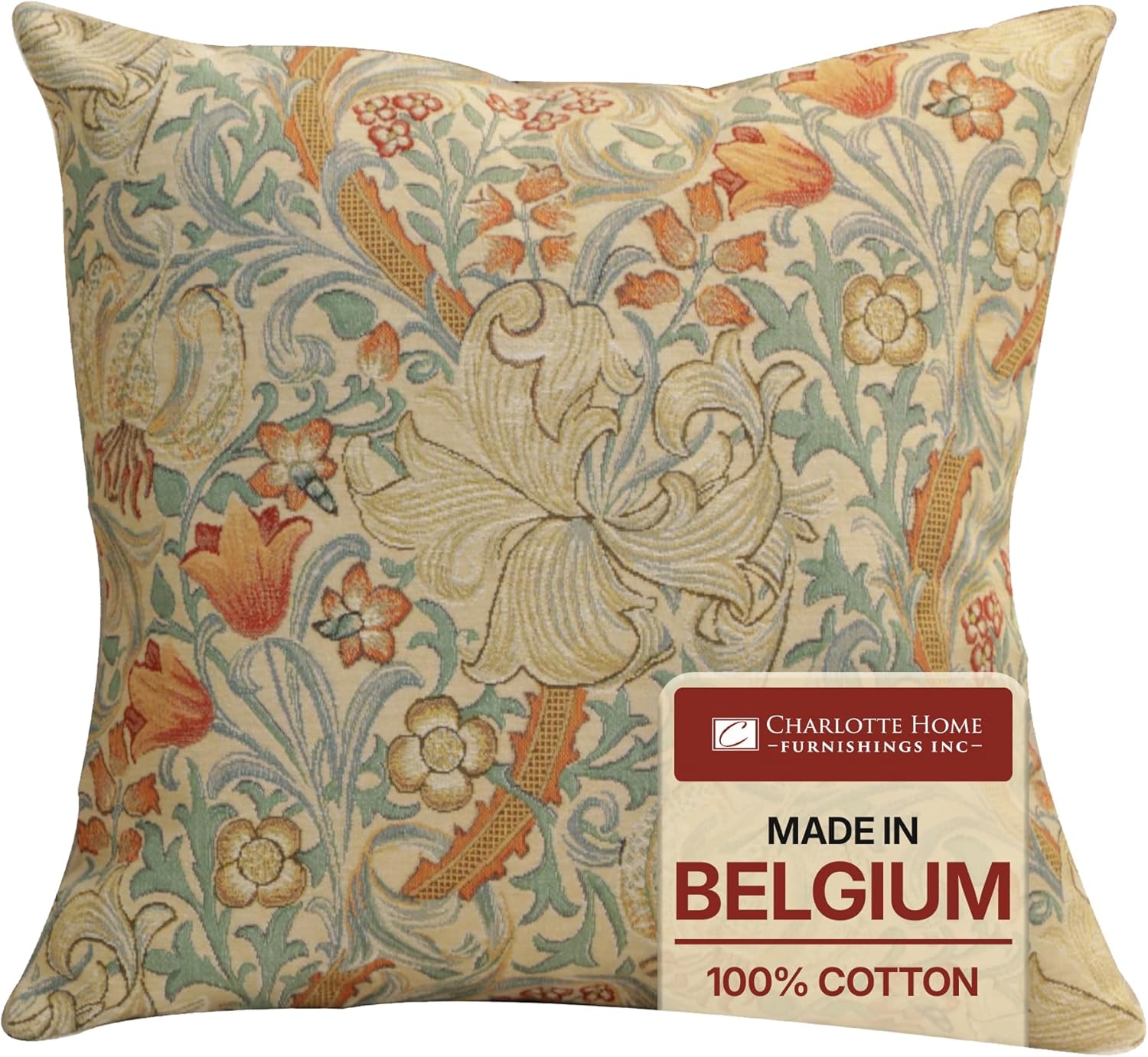 Vintage Boho Black Throw Pillow Cover — 18x18 — Cream,blue,green,orange,red,yellow