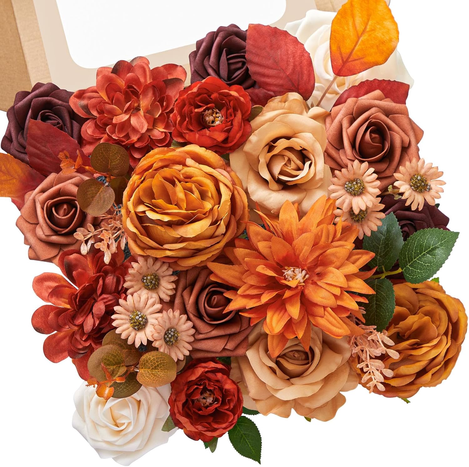Black Artificial Flowers — A Burning Orange