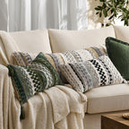 Tufted Boho Beige Throw Pillow Cover — 20" - View 6