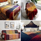 Chenille Boho Black Throw Pillow — 60x75 - View 3
