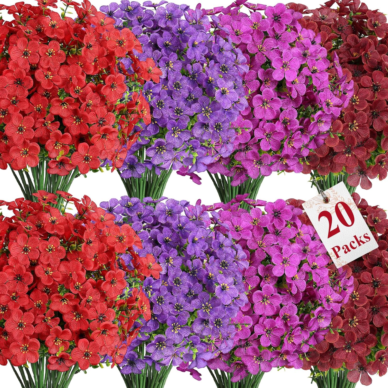 Orange Artificial Flowers — 20