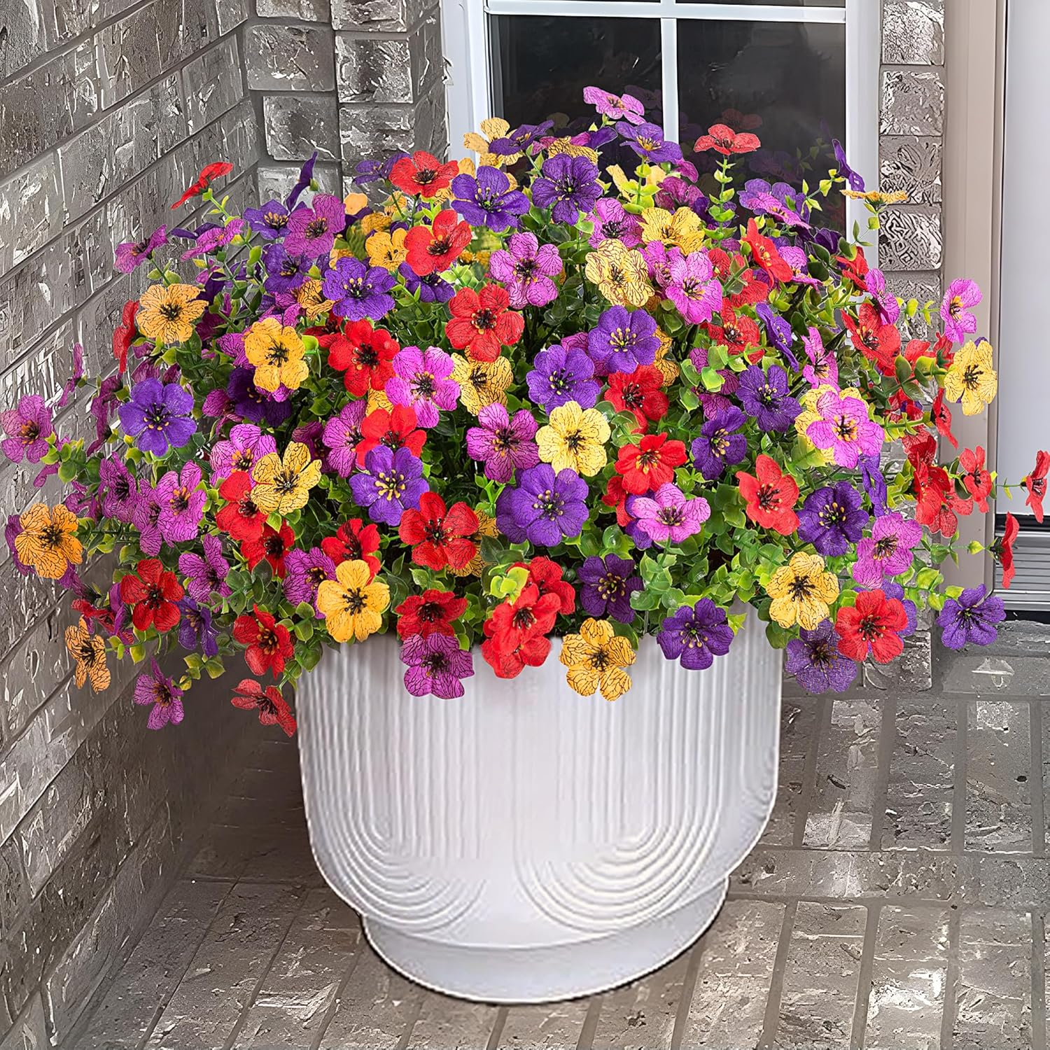 Pink Artificial Plant — 4 Colors(purple Deep Purple Red Yellow)