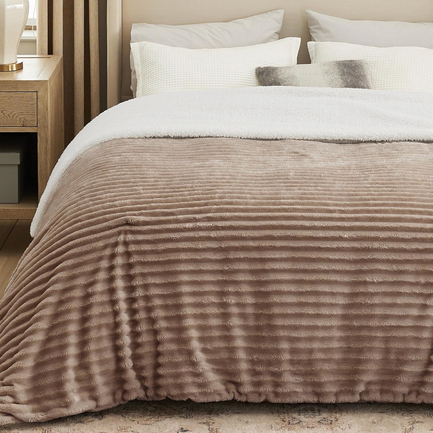 Beige Throw Pillow — 50" — 08 - Mocha Meringue