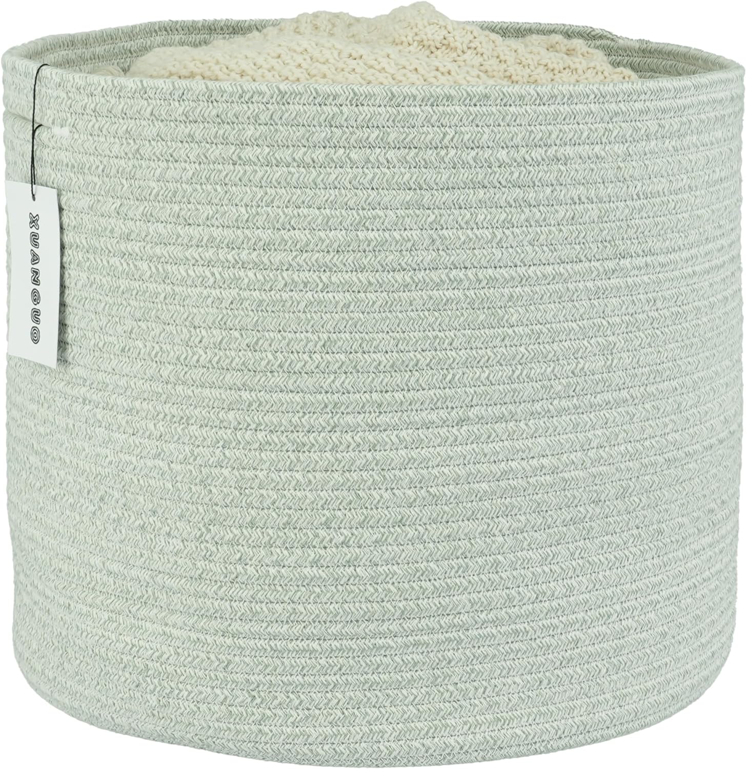 Round Boho Beige Throw Pillow — light green