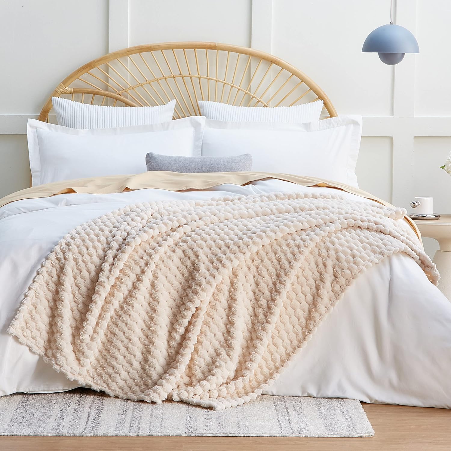 Beige Throw Pillow — 50" - View 2