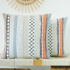 Boho Blue Throw Pillow Cover — 18"
