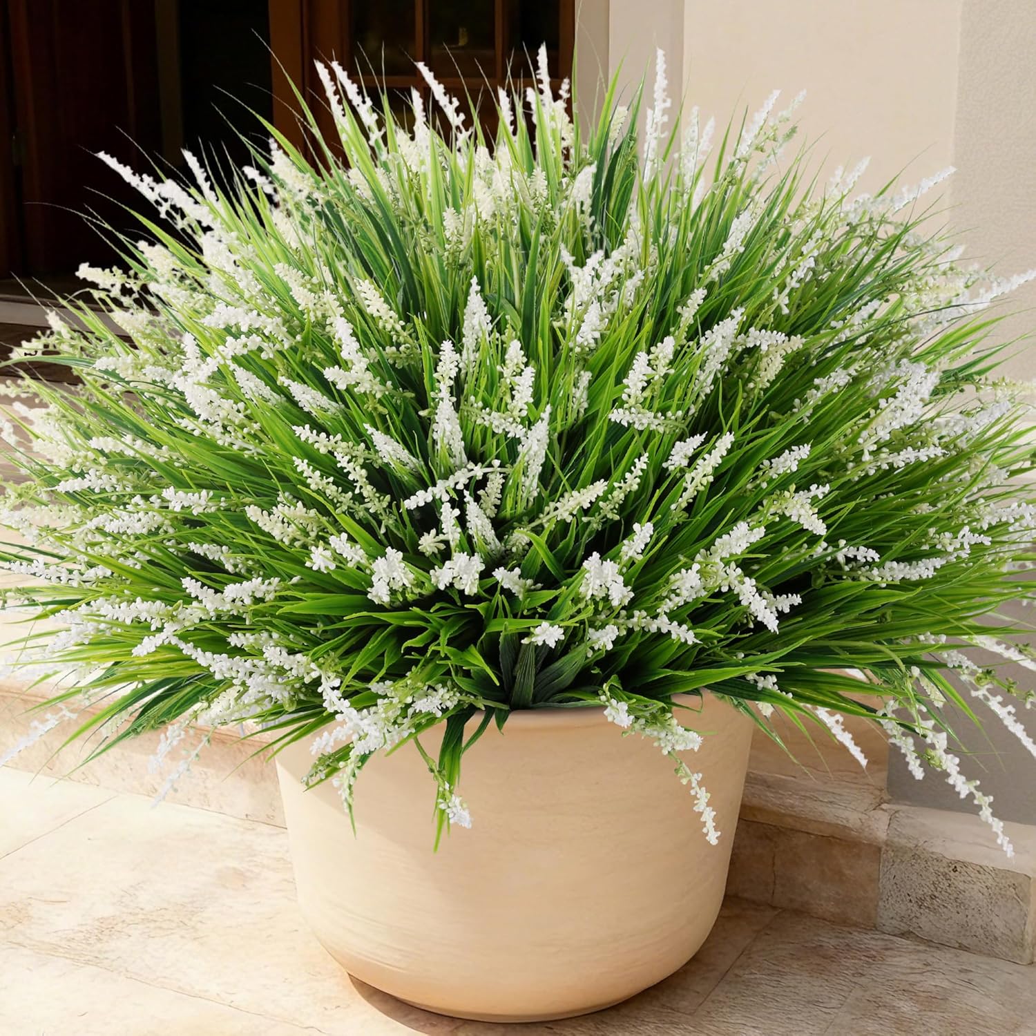 Purple Artificial Plant — White