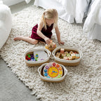 Boho Beige Woven Basket - View 4