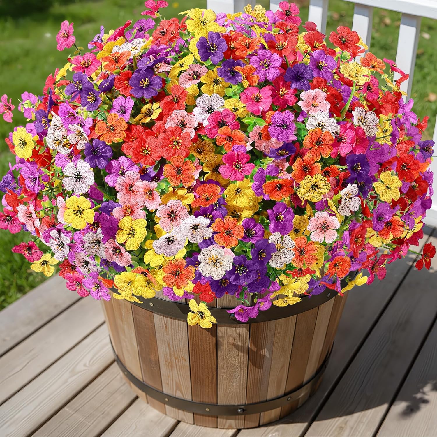 Orange Artificial Flowers — 24