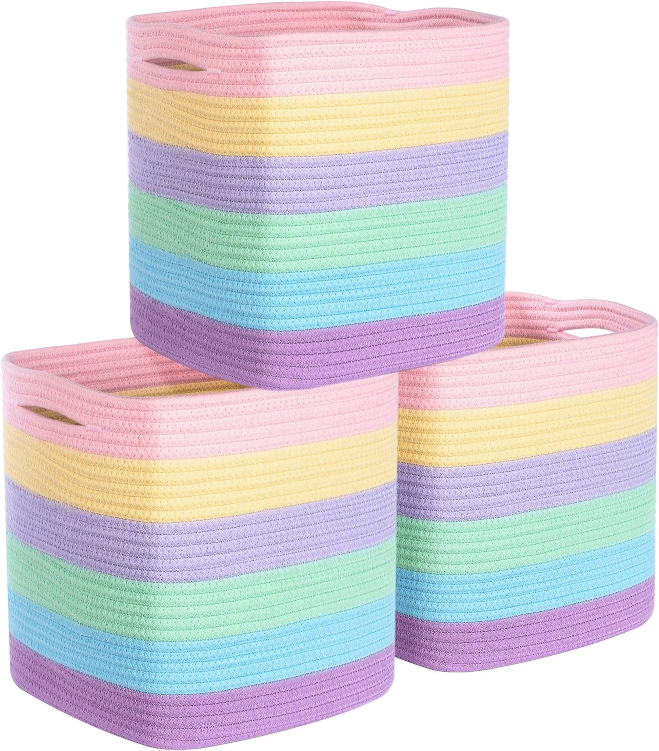 Boho Beige Vase — 11x11 — Rainbow Pastel