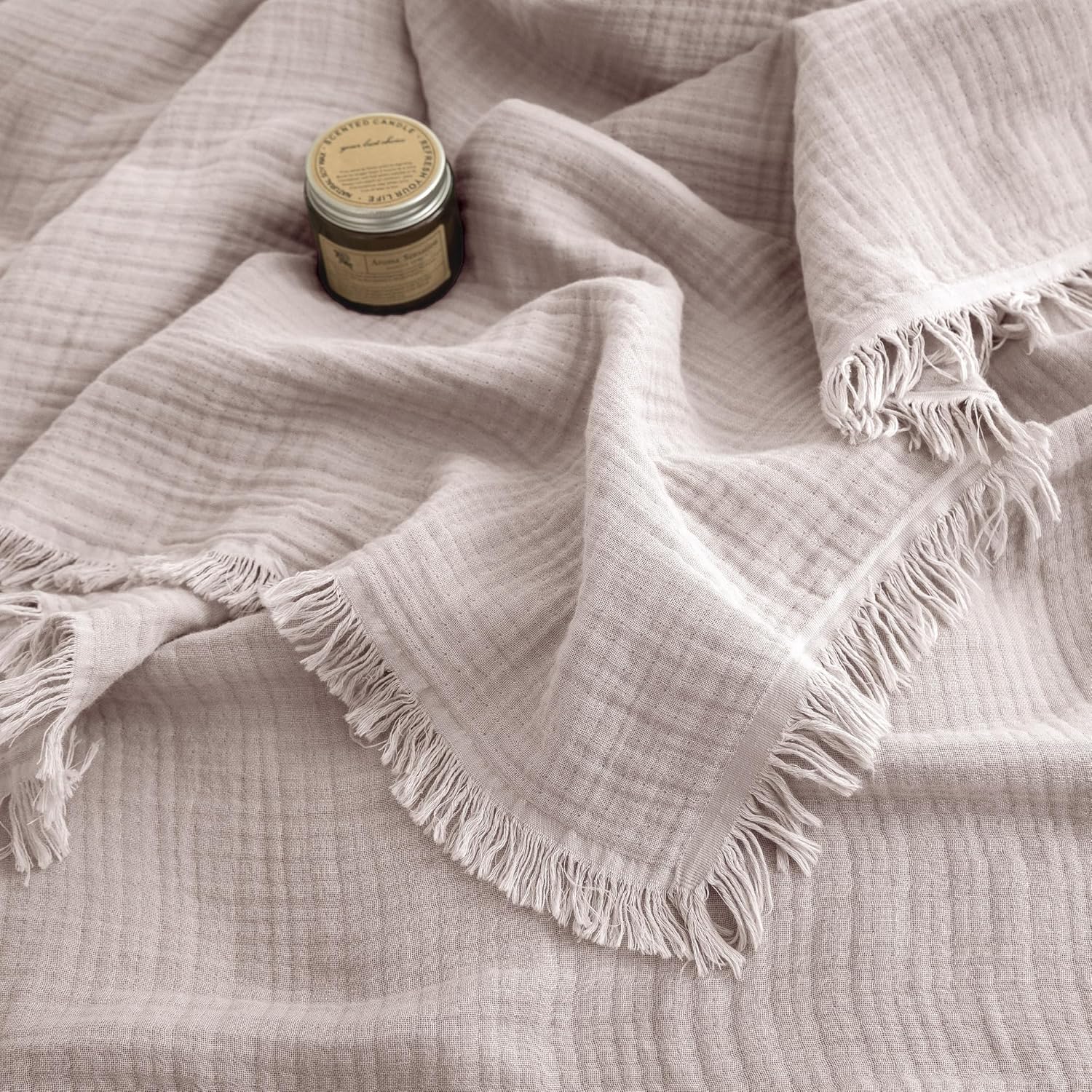 Beige Throw Pillow — 104" - View 8