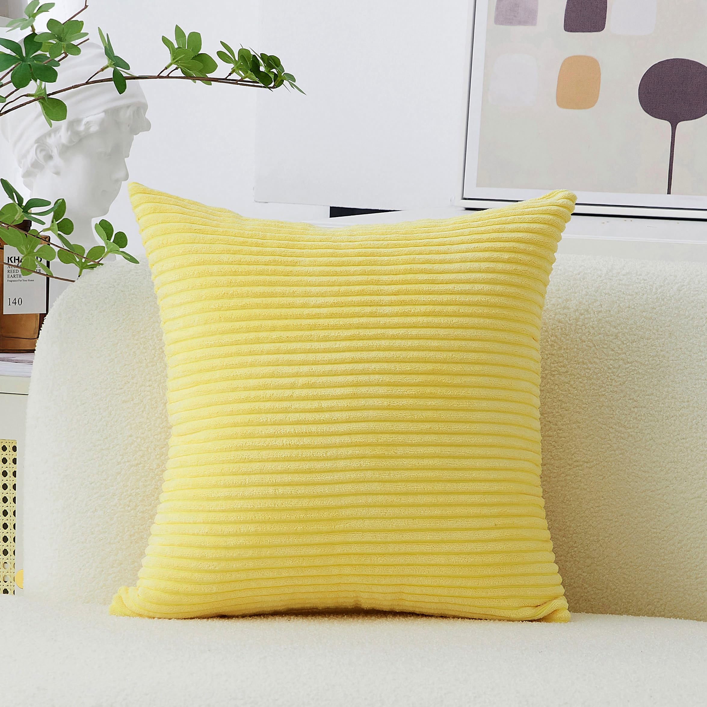 Boho Beige Throw Pillow Cover — 20"