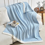 Knit Beige Throw Pillow — 50" - View 2