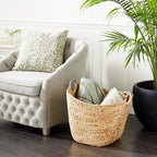 Boho Brown Woven Basket — 21" - View 2
