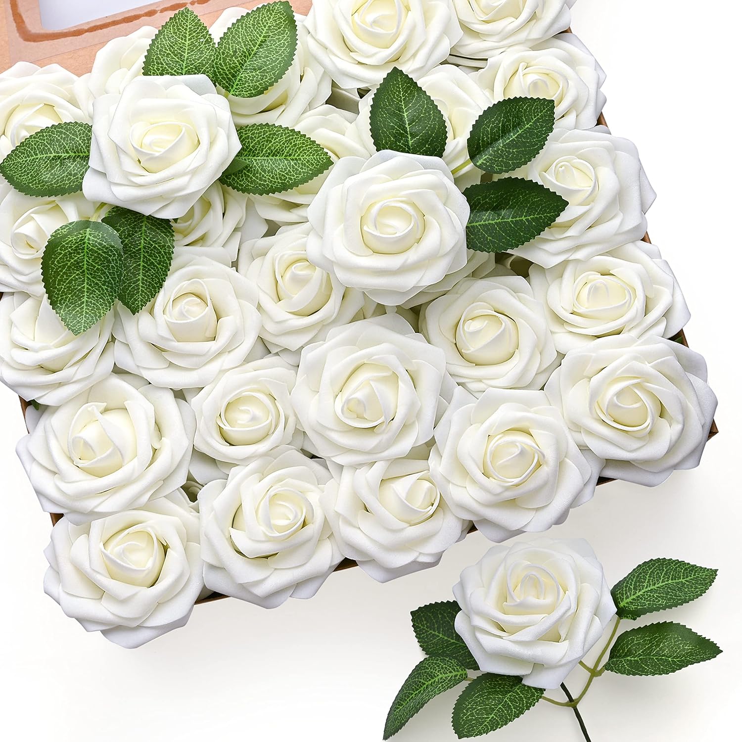Beige Artificial Flowers — Ivory White