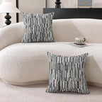 Chenille Boho Beige Throw Pillow Cover — 18" - View 3