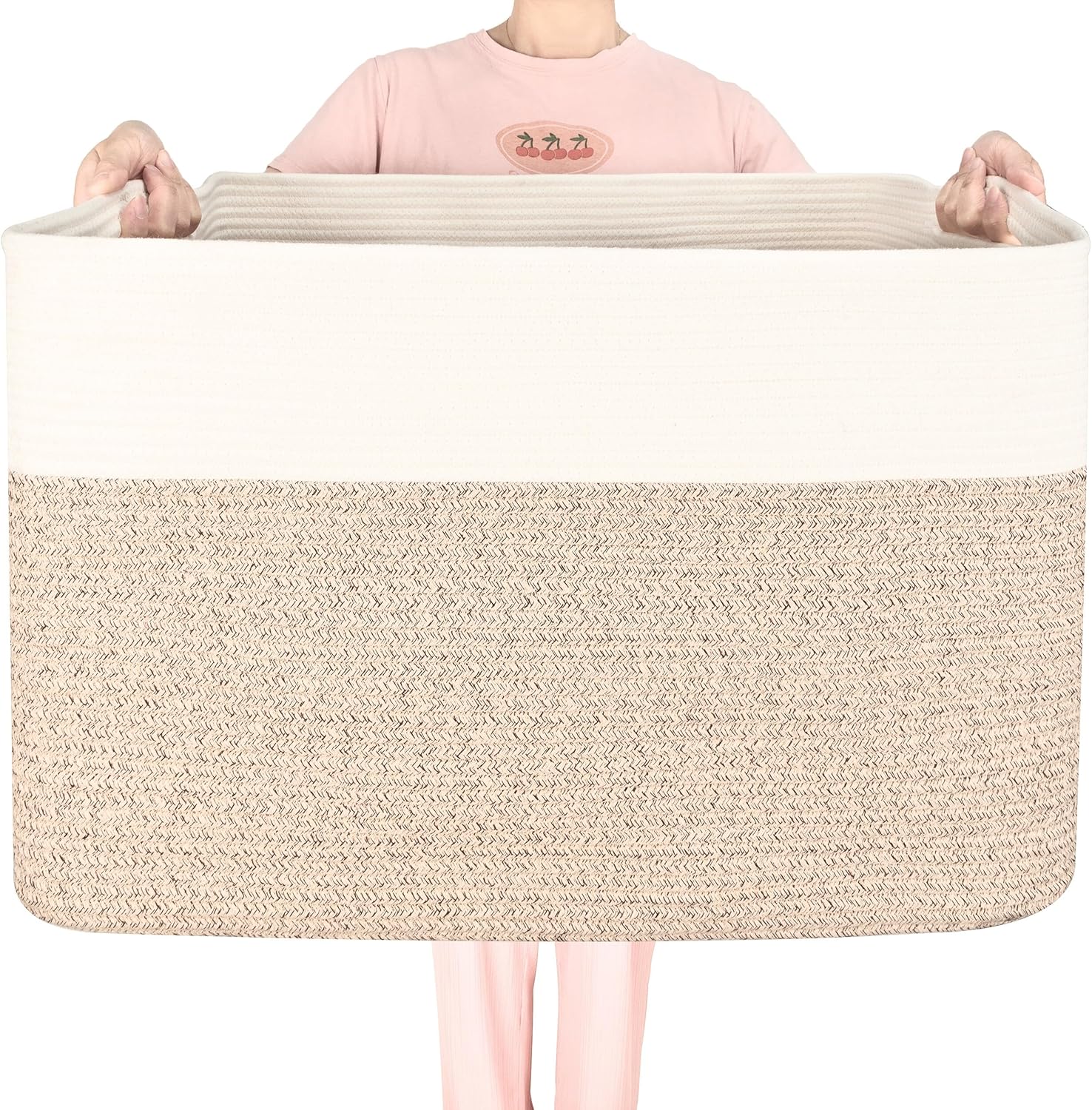 Boho Beige Throw Pillow — 25" — Light Brown