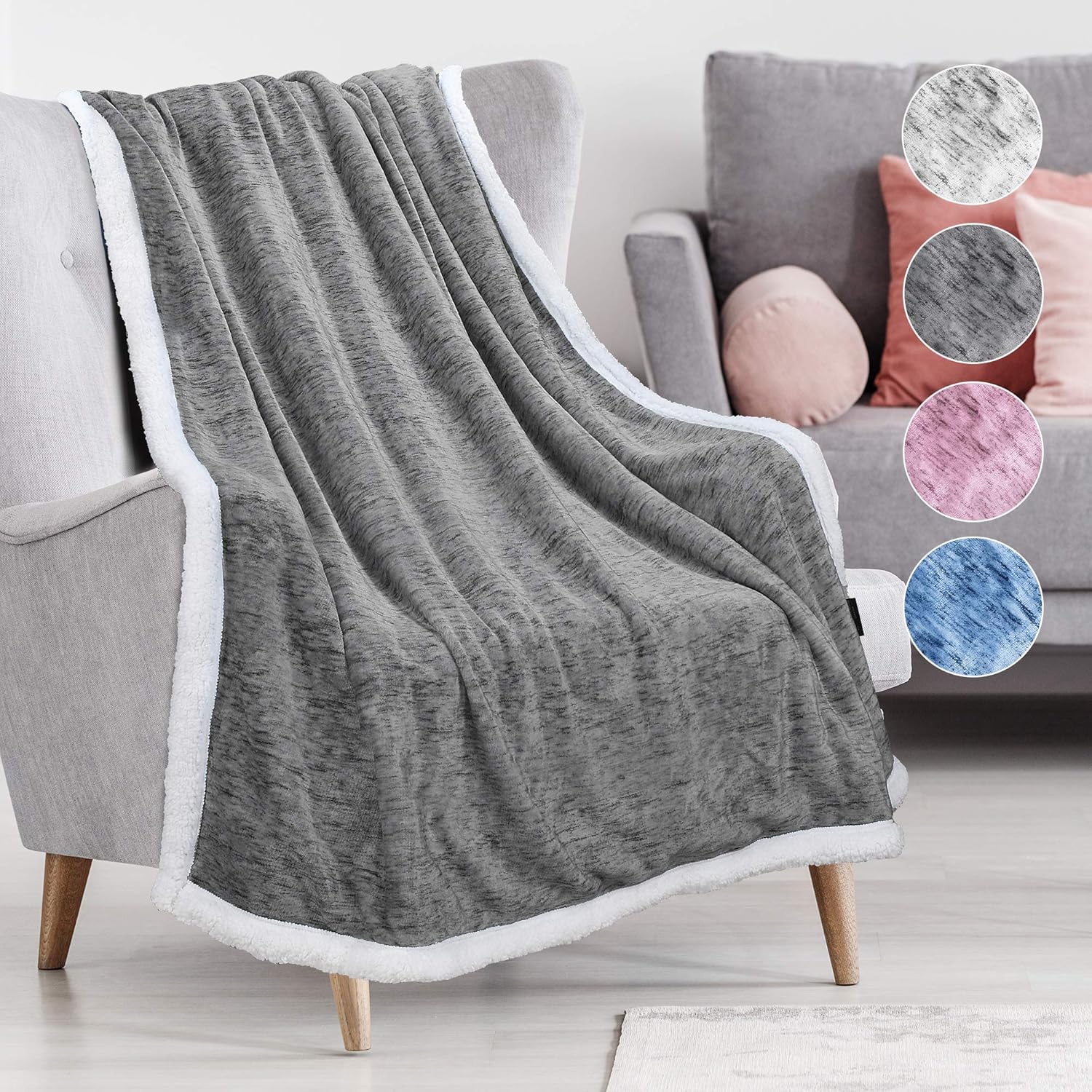 Blue Throw Pillow — 50" — Throw(50"x60")