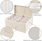 Linen Beige Storage Basket — 4x6 - View 6