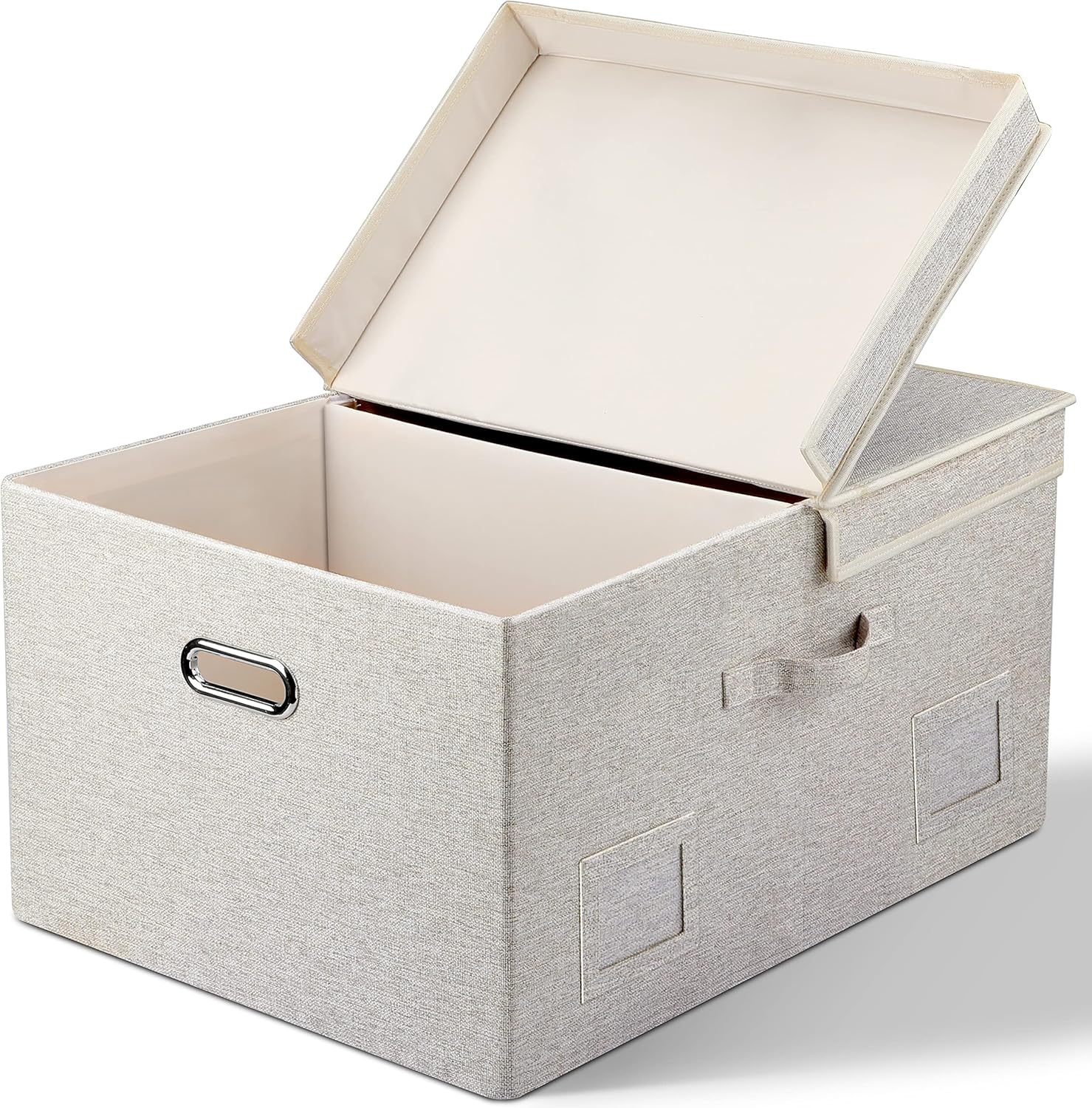 Linen Beige Storage Bin — 6x11 — Beige
