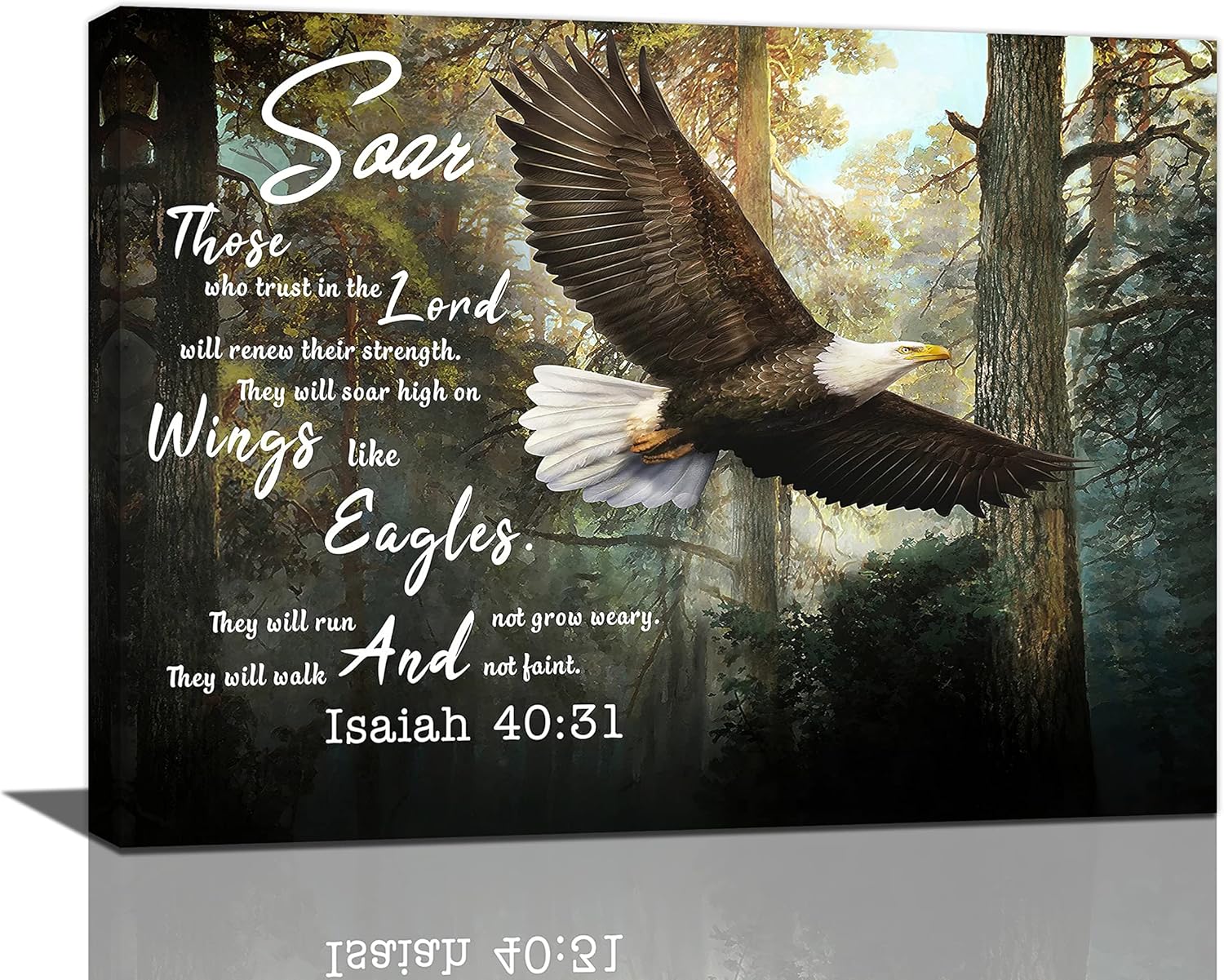 Framed Modern Metal Wall Art — 12" — Eagle-2