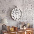 Battery Operated Farmhouse Black Wall Clock — 11.8" - View 5