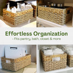 Boho Rattan Storage Basket — 17" - View 7