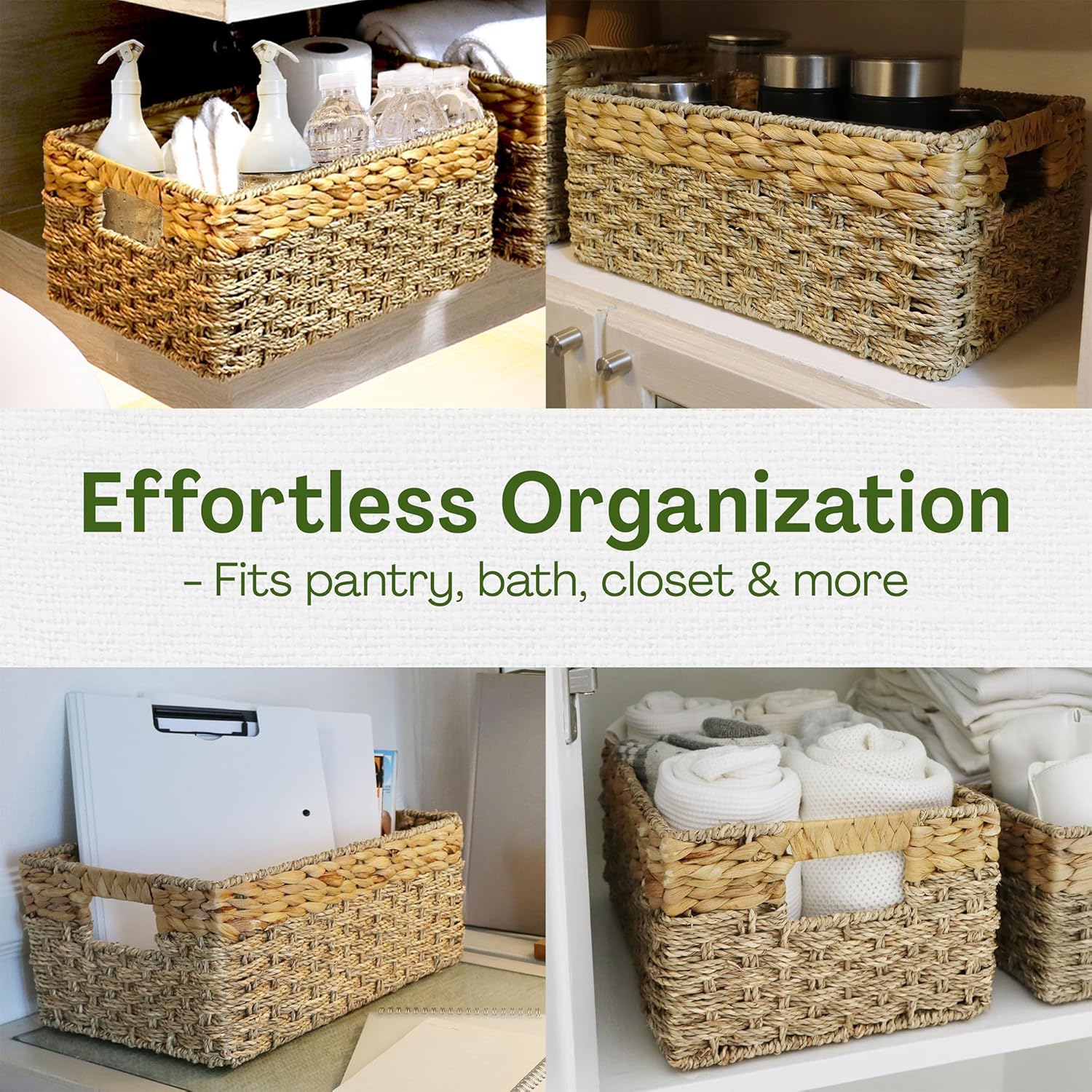 Boho Rattan Storage Basket — 17" - View 7