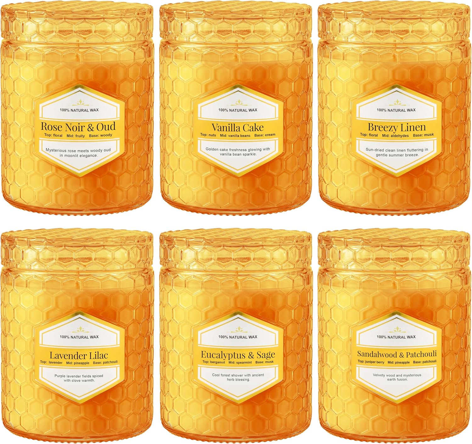Scented Gold Candle Set — Gold Amber