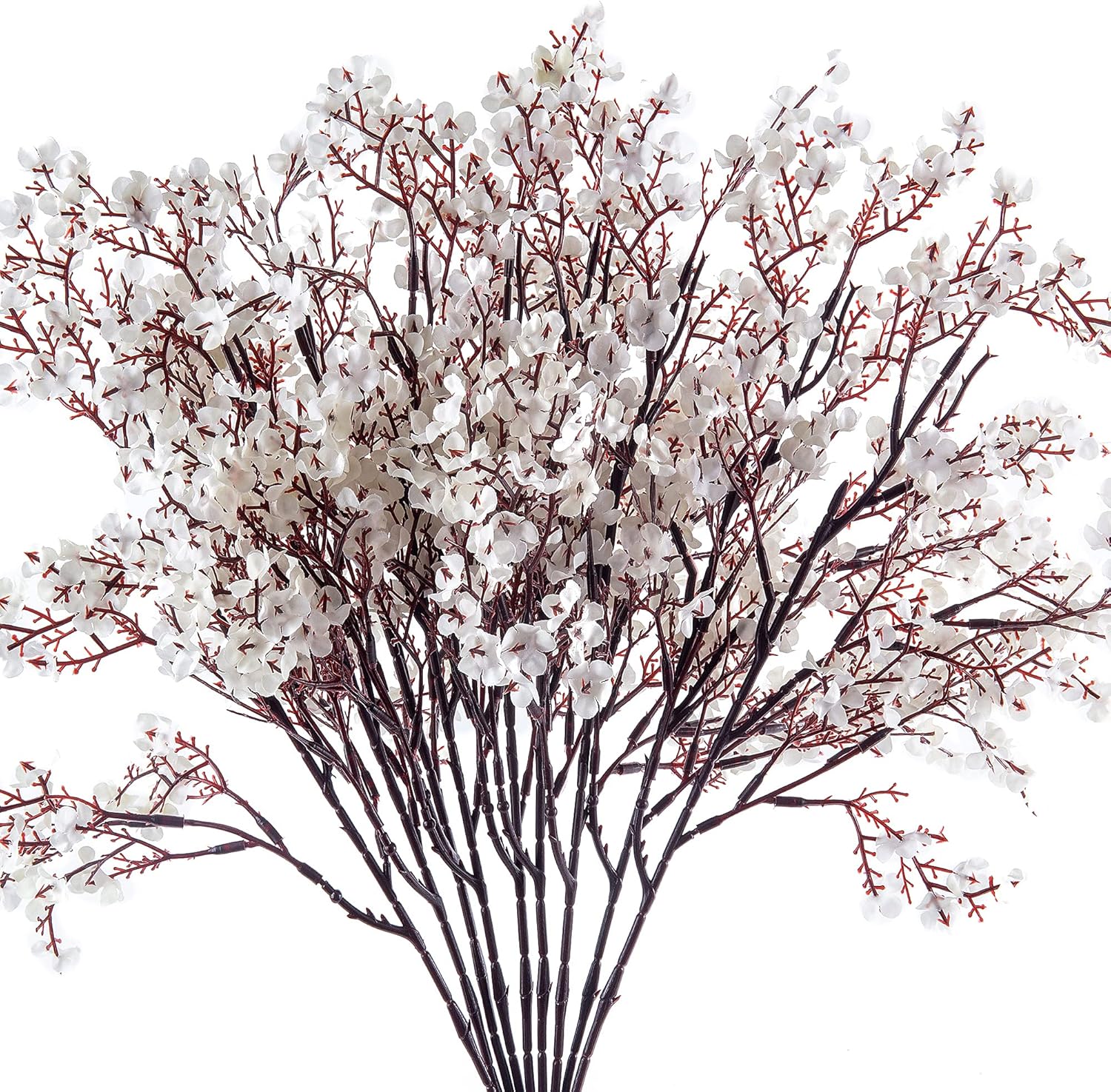 Beige Artificial Flowers — White