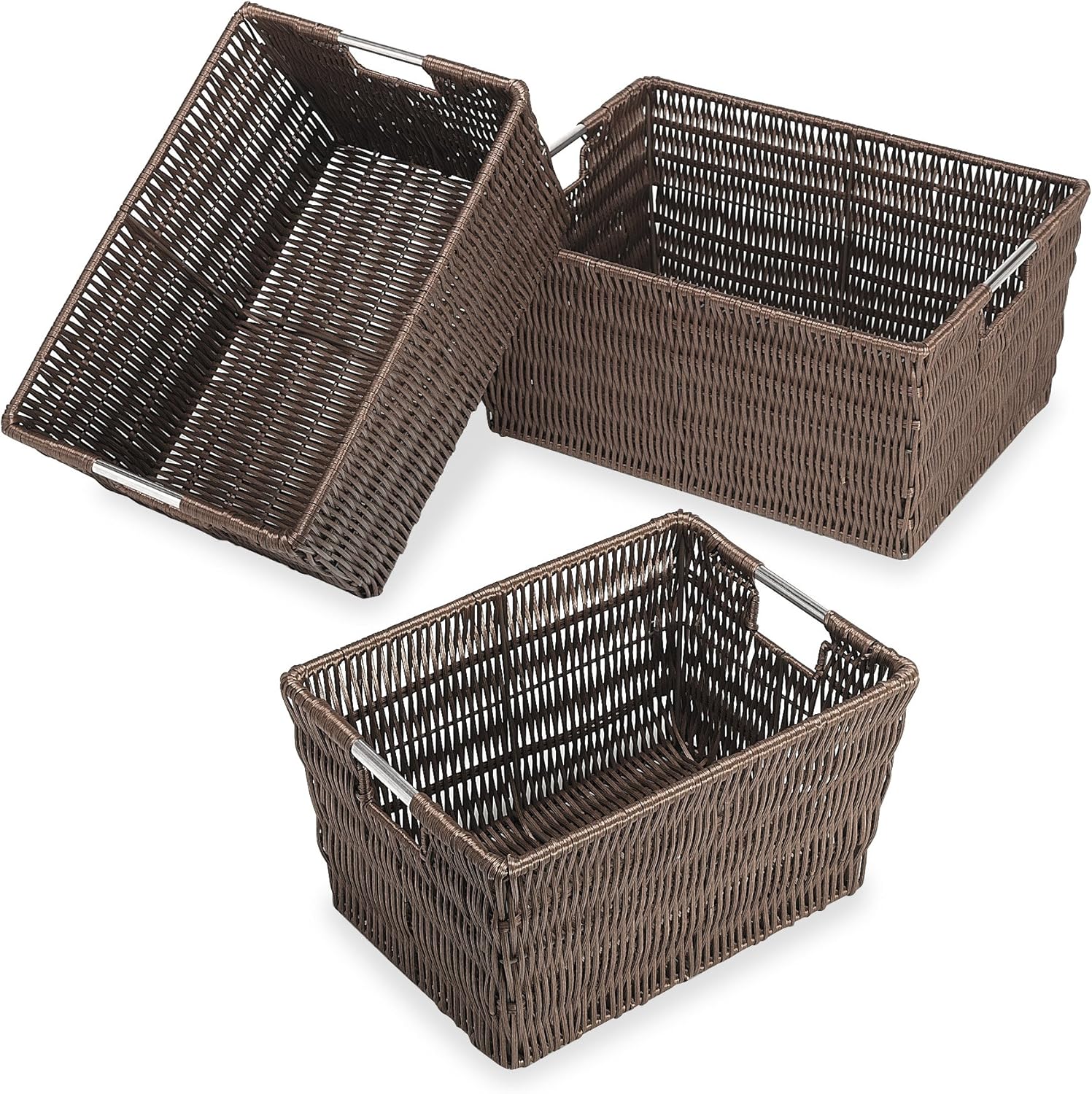 Boho Blue Woven Basket — Java