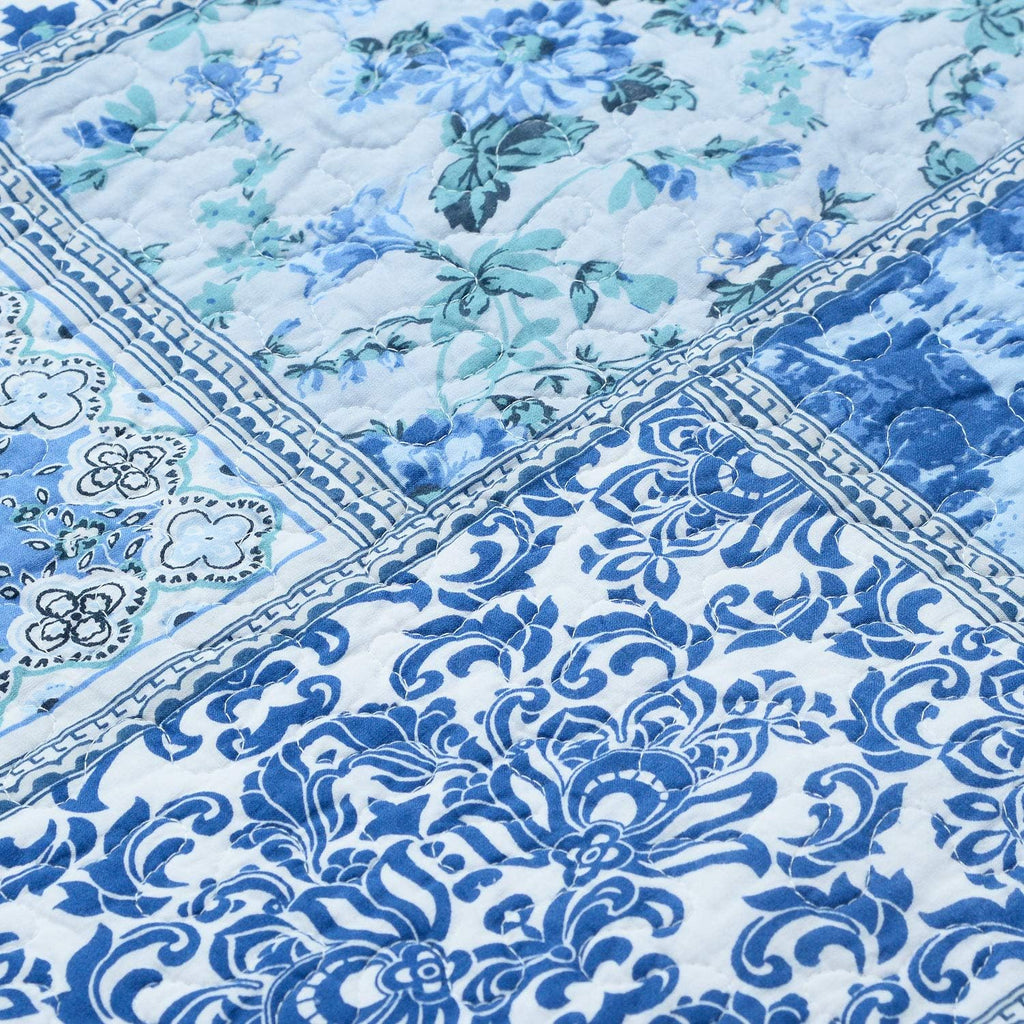 Boho Blue Throw Pillow Cover — 18" - View 4
