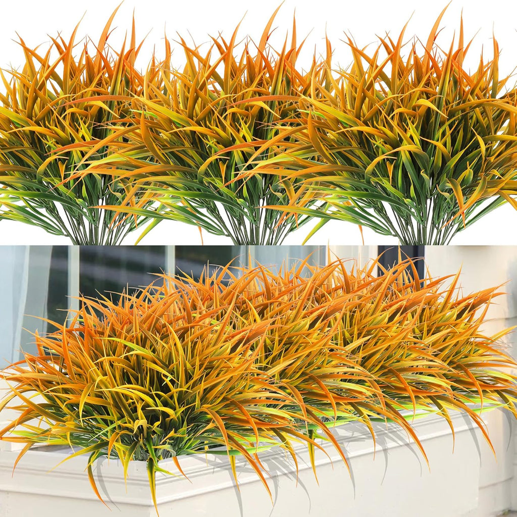 Farmhouse Green Artificial Plant — Orange
