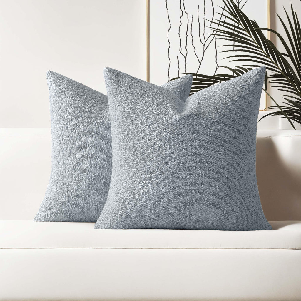 Boucle Boho Beige Pillow Cover — 18"